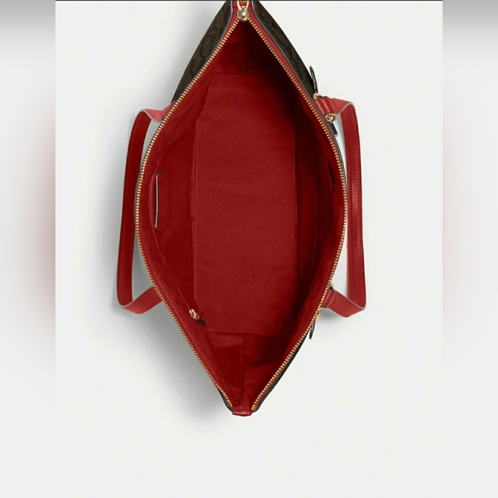Coach Red Gallery Shoulder Tote
